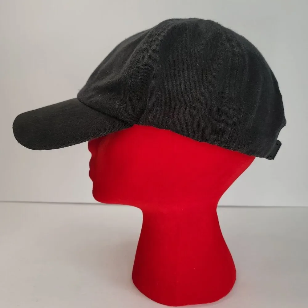 Eddie Bauer Strapback Dad Hat Black Canvas Adjustable Webbing Buckle Cap OSFA